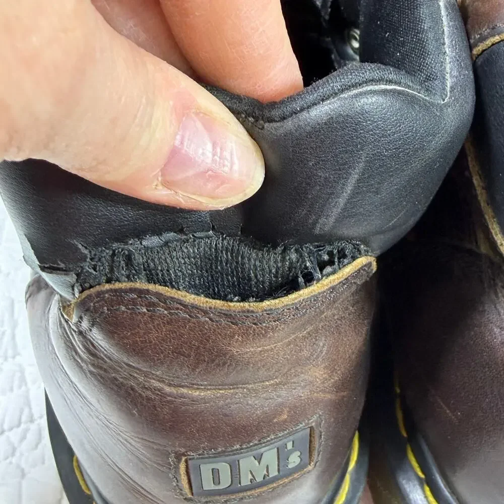 Dr Martens MeN 11 Brown 9728 Bark Brizzly Leather Hiking Boots Chunky Lace Up